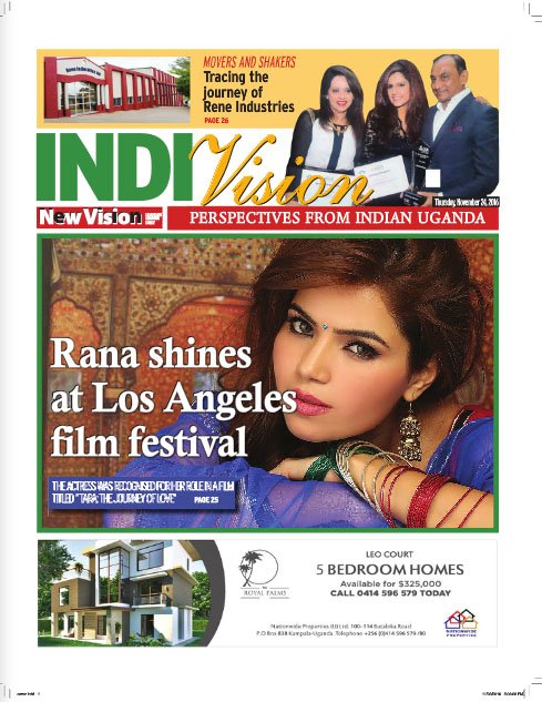 VisionGroup's tweet photo. "Rana shines at Los Angeles film festival" - (Details in INDI VISION inside the @newvisionwire)

Get the #EPAPAR via https://t.co/diGxKJlGDb https://t.co/GPPkoUfCMY