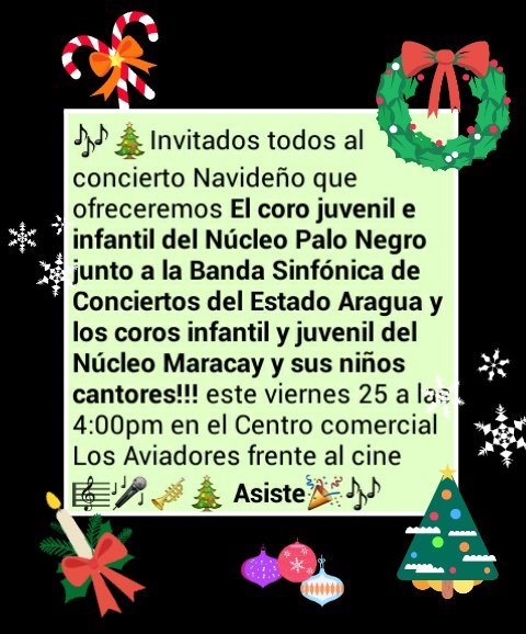 nucleopalonegro's tweet photo. Invitados Todos!!! 🎄#Concierto @SistemadeBandas @SistemaAragua https://t.co/7ajUSb0eyF