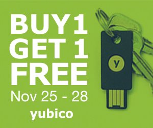 Yubico's tweet photo. #BOGO - Buy one #YubiKey for yourself and we'll throw in another one for free! https://t.co/Q38Nm407j5 #offer #YubiDeal https://t.co/xX6GcJwdIB