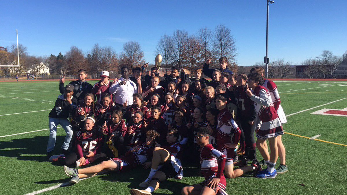 kapuscinskis's tweet photo. This game was the perfect example of talk shit, get hit (literally). Mom is so proud🏆🏈❤️ #PowderPuff2016 https://t.co/euBYziGfAf