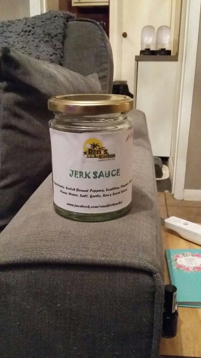 Renskitchenchef's tweet photo. #renskitchen #homemade #Caribbean #jerkSauce #jars #Labelled #readytogo #caribbeanfood #sauces #preserves #chutney #chefslife https://t.co/KYU6xbtfF3