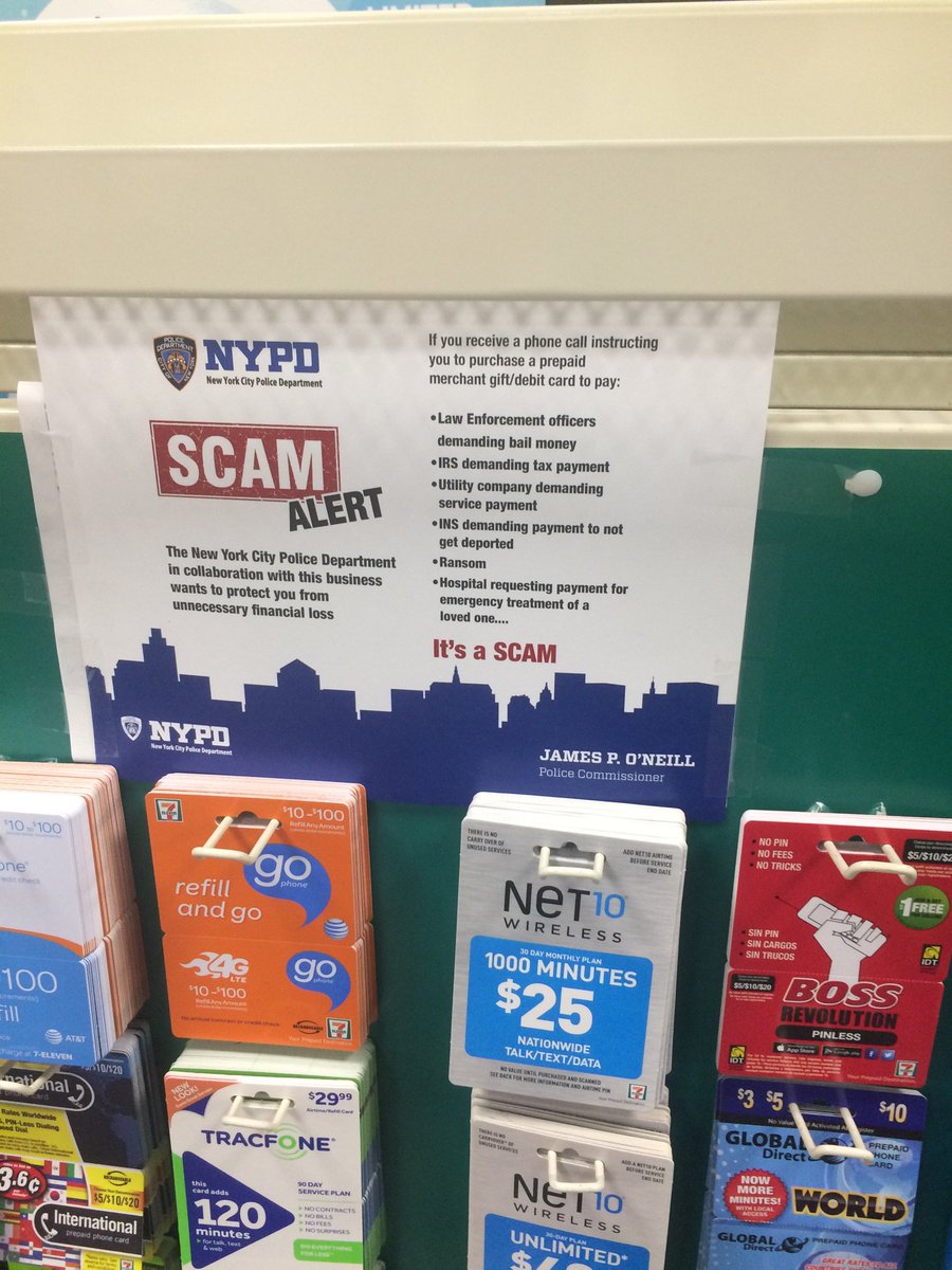 NYPD104Pct's tweet photo. Don't fall victim for a #giftcardscam! Officer Collado posting alerts with cooperation from multiple corporations #NYPDcommunity https://t.co/3pe3ffIZx1