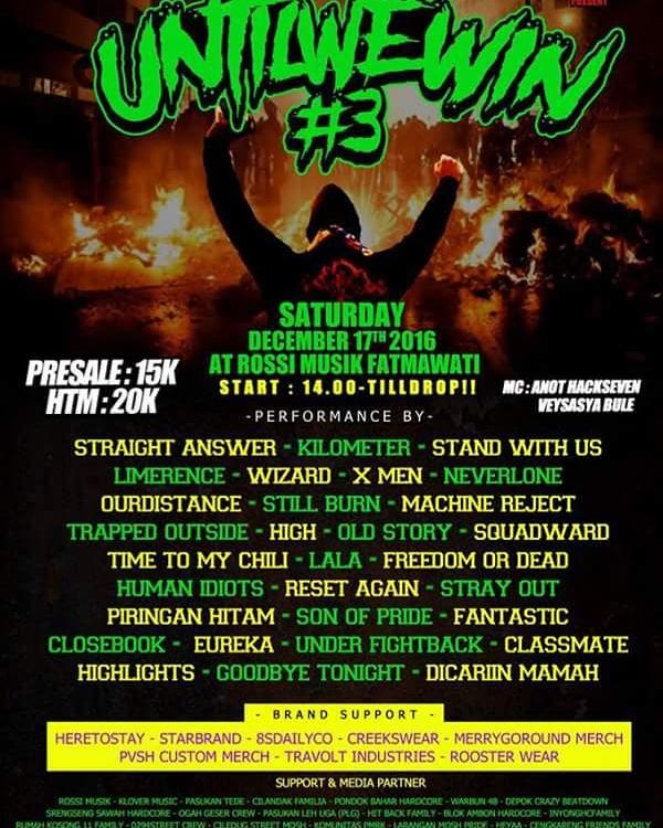 sampai jumpa dirossi musik Fatmawati 17 Desember 2016 diacara Until We Win#3
