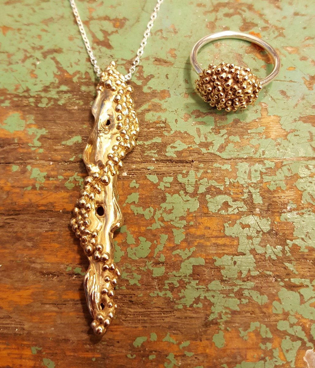 ebbflojewelry's tweet photo. Dynamite Duo! Sea Kelp Pendant and Roe Ring ~ So happy together! #spiritspa #Halifax #Dartmouth #jewelry #ebbandflojewelry #jewellery https://t.co/EyZAU62E2n