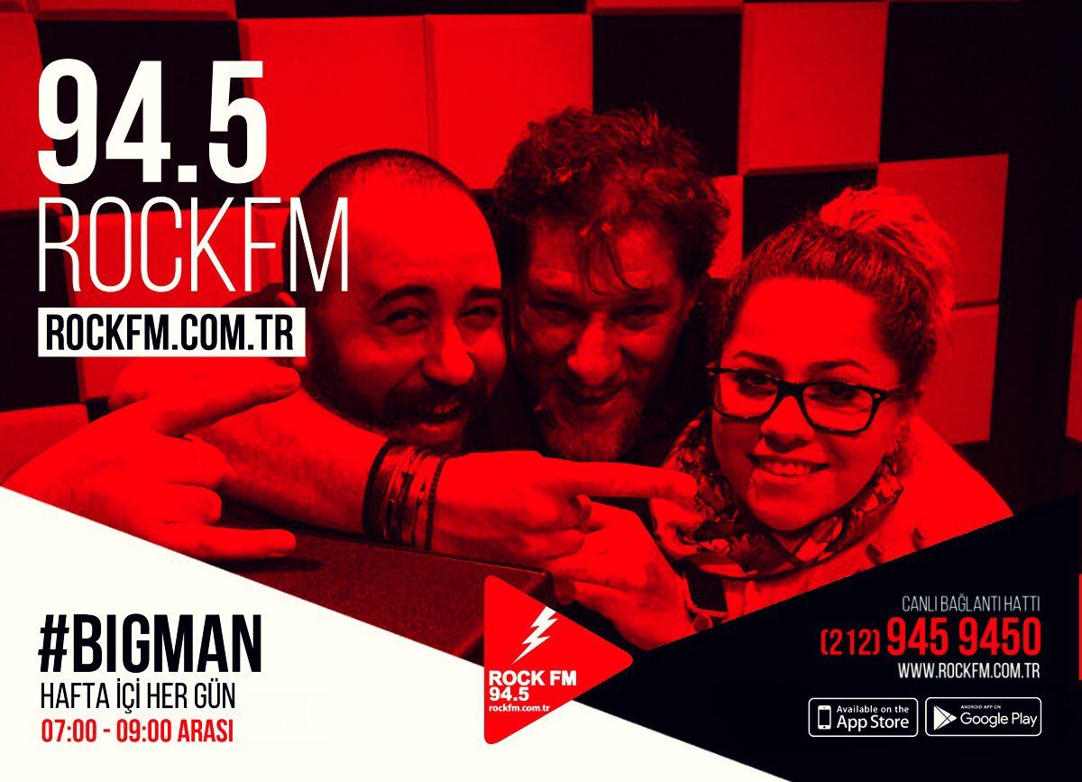 bigmanburada's tweet photo. Günaydın 😎🤘🏻 Her nerdeysen Bigman ve Eşrafı seni uyandırmak için 94.5 Rock FM'de mikrofon başında🎙😉 https://t.co/54sVhzH82i @mkemalpehlivan https://t.co/fXT2RPNrJb