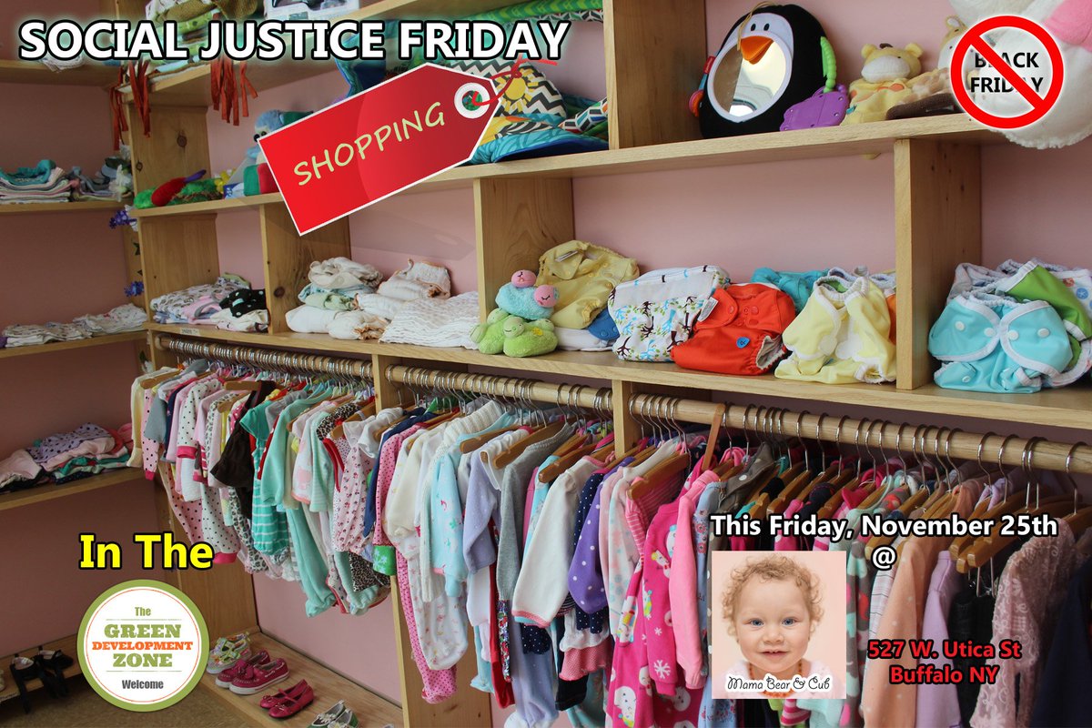PUSHBuffalo's tweet image. #SocialJusticeFriday sale in #GreenDevelopmentZone this #BlackFriday at Mama Bear &amp;amp; Cub facebook.com/push.buffalo/p…