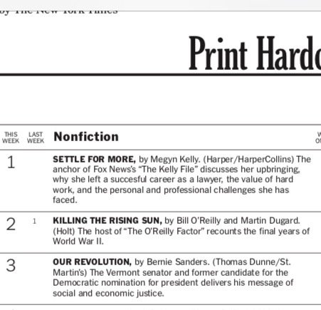 megynkelly's tweet image. Heartfelt thanks to those who made #SettleForMore #1 NYT BEST SELLER! Friends @HarperCollins, @FoxNews &amp;amp; all of YOU!