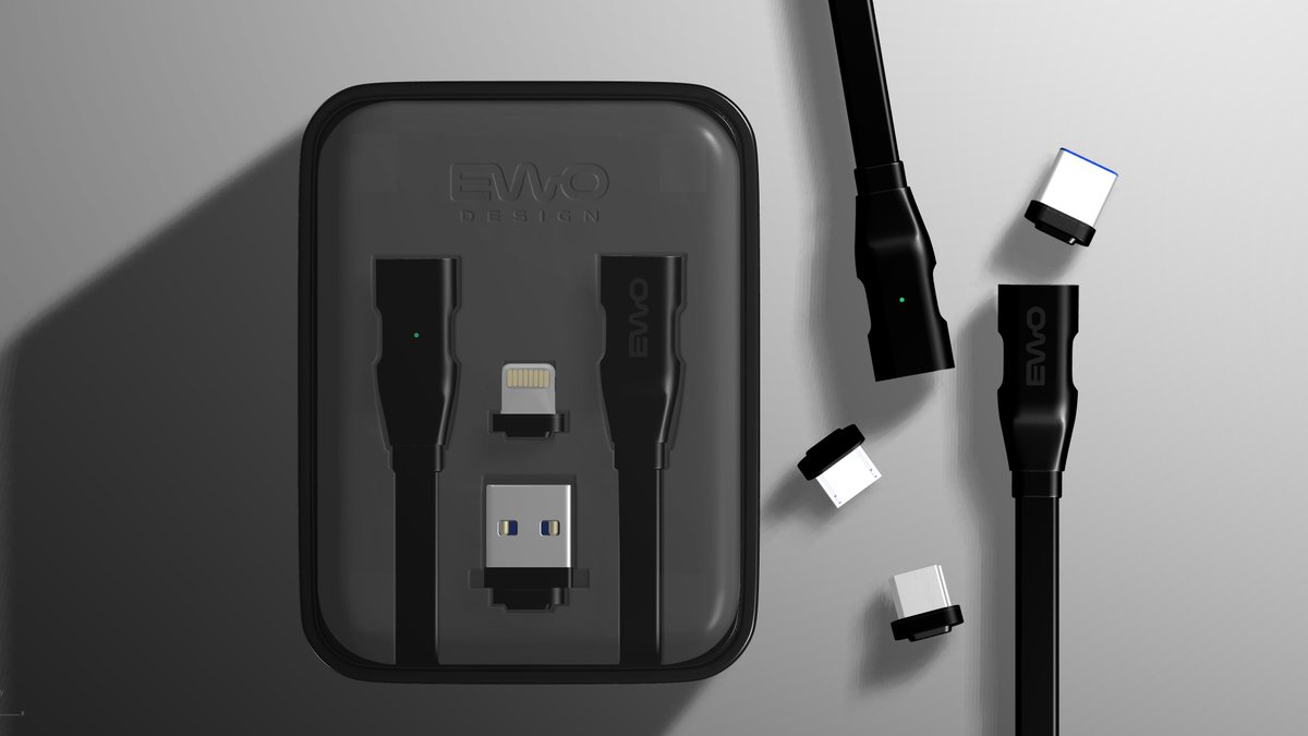 ewoltage's tweet image. #MACNETO - Magnetic charging cable for mobile devices. Seamlessly integrated into your daily lives. Lightning, Micro-USB, USB-Mini &amp;amp; Type-C