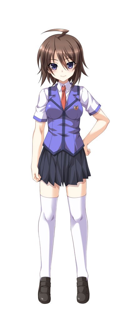 エロエさんの学ラン女子とはちょっと違うけど……僕はネクタイ女子がどうにも大好きらしい。(TS魔法少女なお!2nd!!の立ち絵より、なおちゃんと美波さんです) 