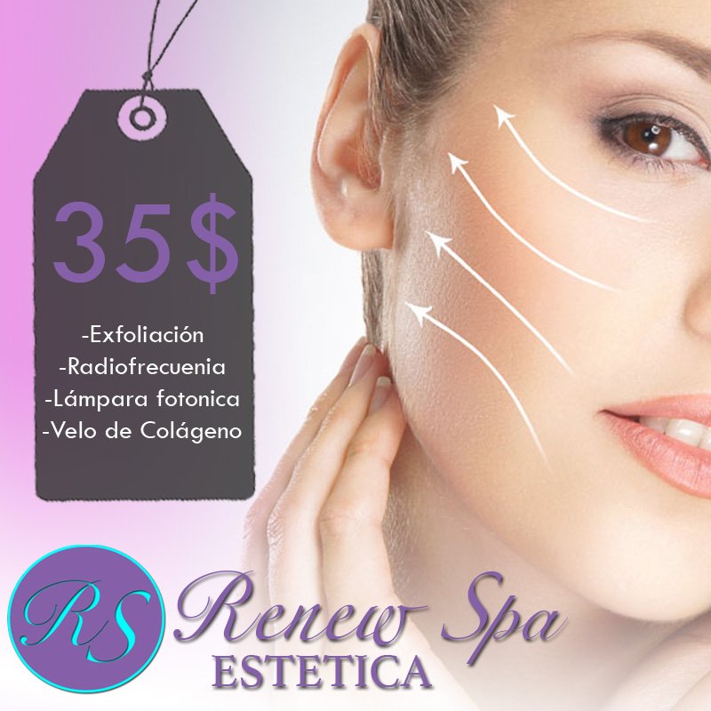 RenewSpaPTY's tweet photo. Obtenga los mejores tratamientos faciales, y anti-edad con nuestra promoción del Mes, por 35$

Reserva tu cita con anterioridad.
#Spa
#Renew https://t.co/TprfvSkHYt