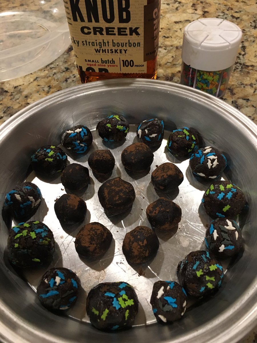 Tray of bourbon balls!