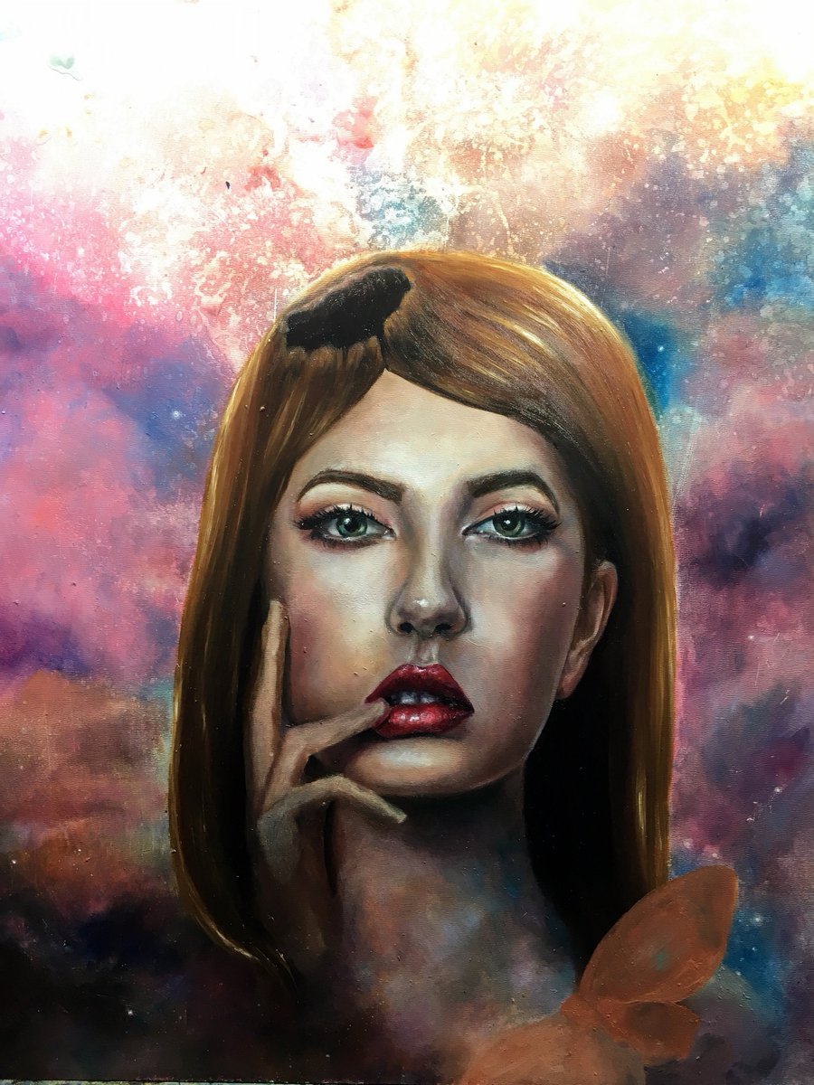 GiggleArt's tweet photo. Taking creative risks. I have big plans for the hole in her head.
#painting #workinprogress #surreal #artist https://t.co/H1jMjW6w0k
