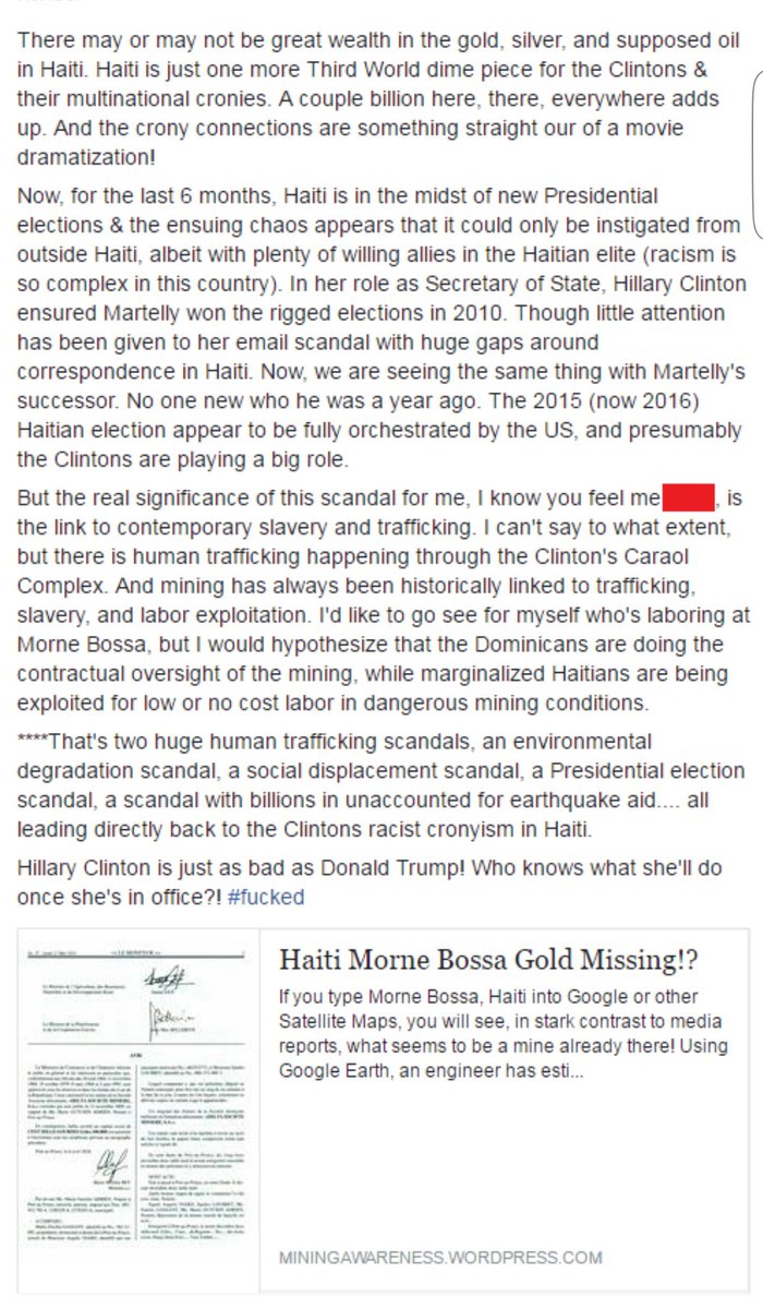 SarahW8723's tweet photo. RIP Monica Petersen Pray for her .

One of her Reports , Link To HRC Brother and Clinton Foundation 

#PizzaGate #BringDownTheRing #Haiti https://t.co/GSHHDQ77sp