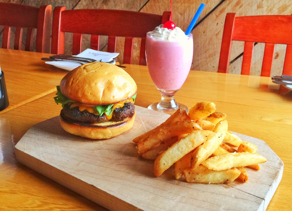 This Saturday is the Santa Claus parade. We are offering a cheeseburger and strawberry shake for the kids for only $7, call 634-1555.