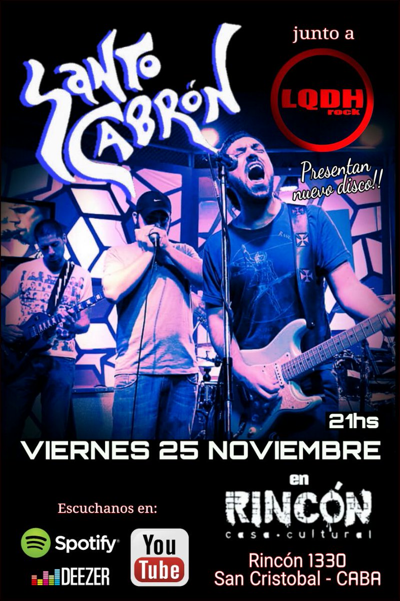 Próxima fecha. Entradas limitadas. Pedirlas por msj privado. Quedan pocas.!! #santocabron