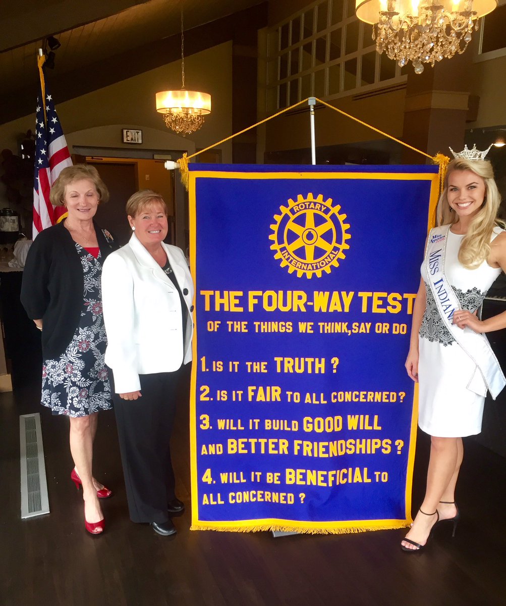 Had the privilege of speaking to members of the <a href="/AWRotary/">Anthony Wayne Rotary</a> Club this afternoon. We discussed all things #MissIndiana. Thanks for having me!