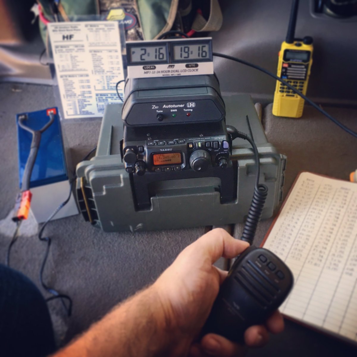 WI9LL_Will's tweet photo. Relaxing afternoon. #Yaesu #FT817 #QRP #20meters #MagMount #Hamstick #HamRadio #Hamr https://t.co/7Rd9aQF4w1