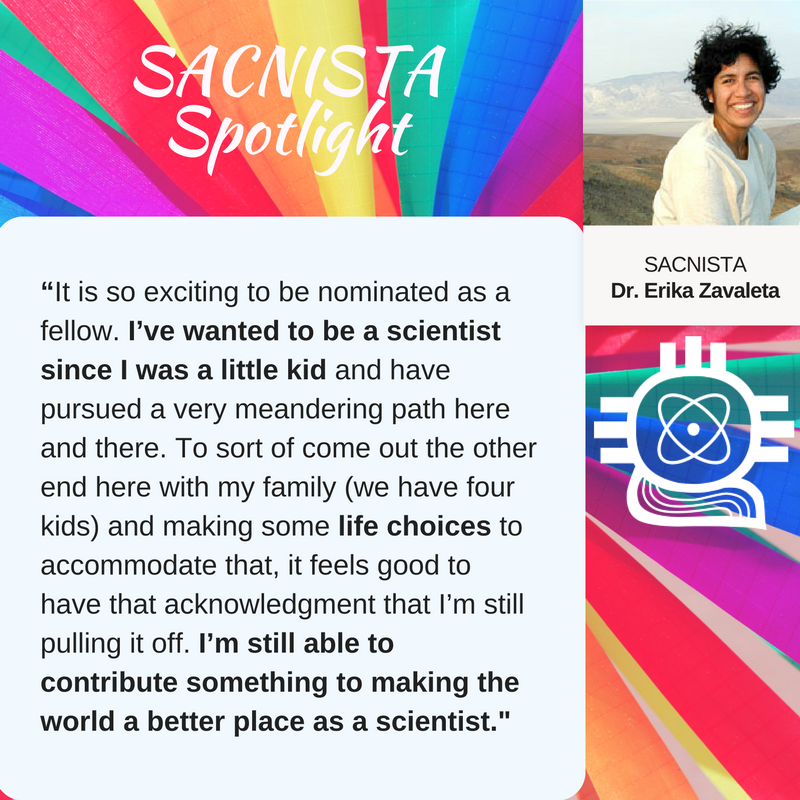 SACNAS's tweet photo. Congrats to Dr. @ErikaSZavaleta on being chosen as a @calacademy fellow! https://t.co/RfBKveBFUL #changingclimatechange #ucsc #WOCinSTEM https://t.co/n3uCZVNBgj