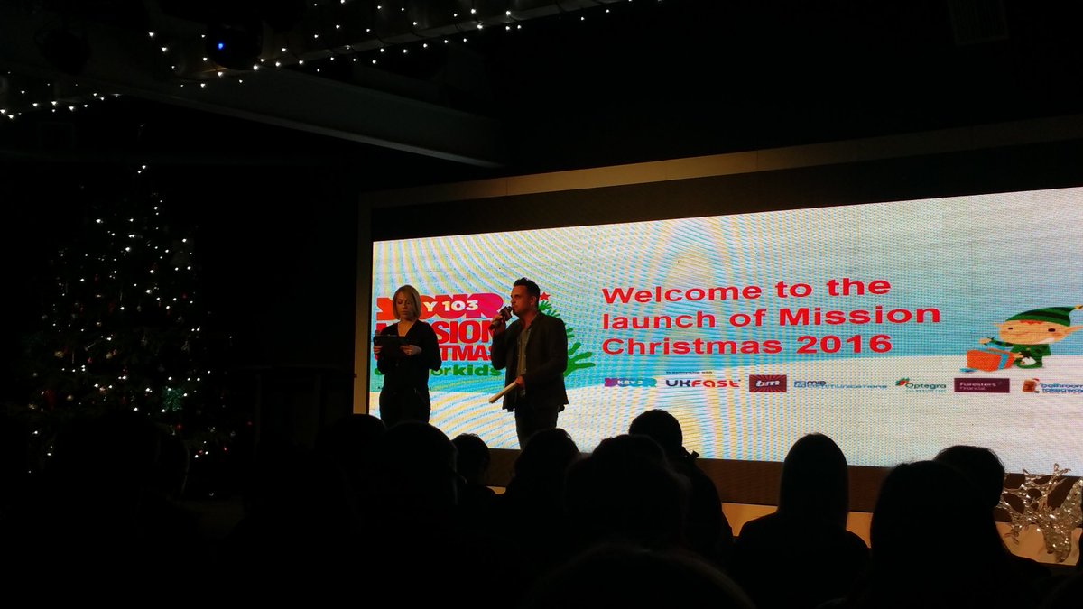 hitsmcrnews's tweet photo. Key 103's official #missionchristmas launch at @UKFast ...helping bring Christmas to thousands of children living in poverty in #Manchester https://t.co/ClVbHlaPKC