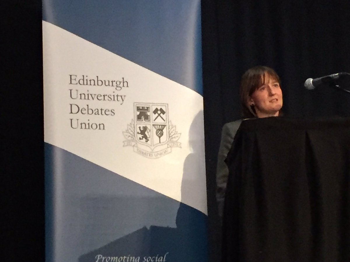 EdUniDebating's tweet photo. Thank you to @MareeToddSNP for stepping in last minute to talk about support for #indyref2 sorry the podium is so huge! #eddebates https://t.co/ZRNBG2CCT5