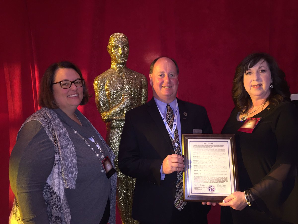 SASBOExec's tweet image. ASBO celebrates 50 years with TASBO. Ed Chabal brought proclamation and greetings to President Traci Bryant.