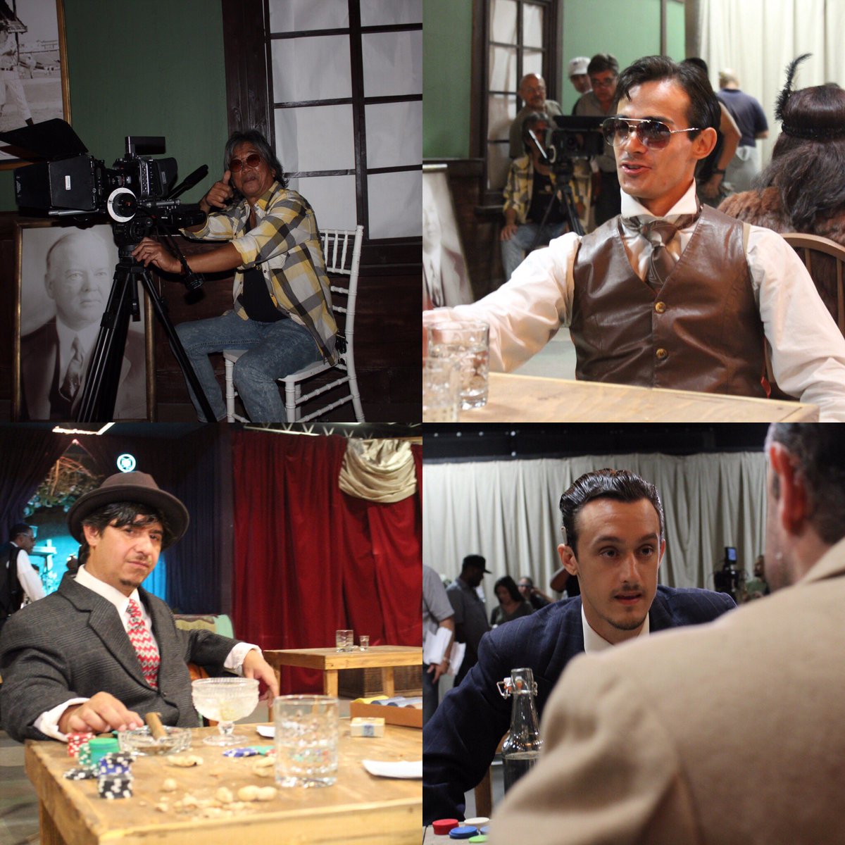 visitlimsla's tweet photo. #stunts is in place... Time to shoot this Gangsta shootout scene at Limmie's Speakeasy https://t.co/RSHx9PVXZ4