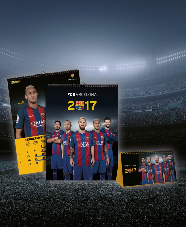 ¡Vive tu pasión por el Barça día a día! Ya a la venta los calendarios oficiales del FCBarcelona 2017 ow.ly/Hqng3064PF2