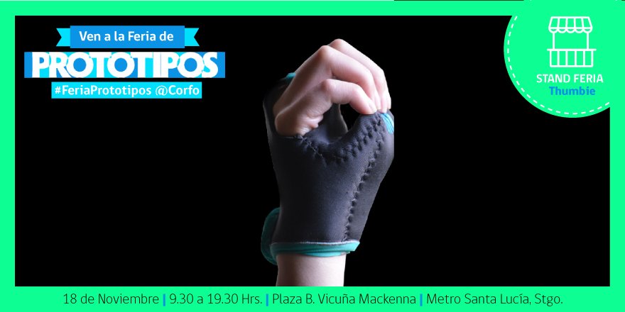 p_feres's tweet photo. #Thumbie: la mano en 3D que reduce a muy bajo costo la discapacidad de la mano en #FeriaPrototipos @Corfo 18 Nov https://t.co/pvoS2TWWB9 https://t.co/eOJ8UyqEQu