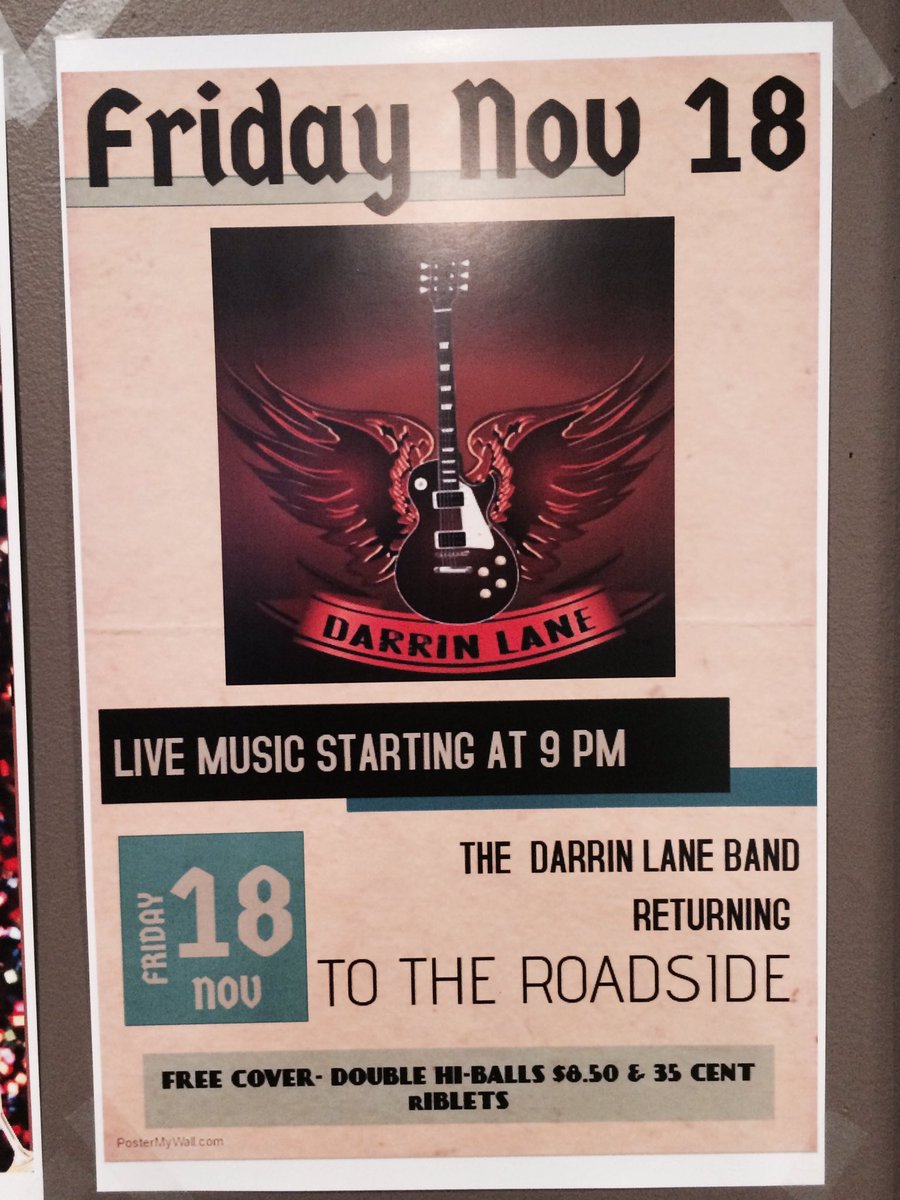 map_management's tweet photo. @DarrinLane13 Almost Friday!!!! #yyc #music #roadsidepub #supportlocalmusic https://t.co/bSqj9CdBQK