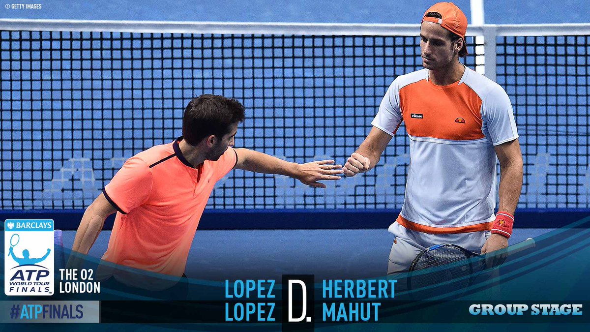 atptour's tweet photo. .@feliciano_lopez/@marclopeztarres d. #Herbert/#Mahut 7-5, 5-7, 10-8 at #ATPFinals, ending Frenchmen's SF chances: https://t.co/WV1Kpz9Ane https://t.co/yJu5bBajAu
