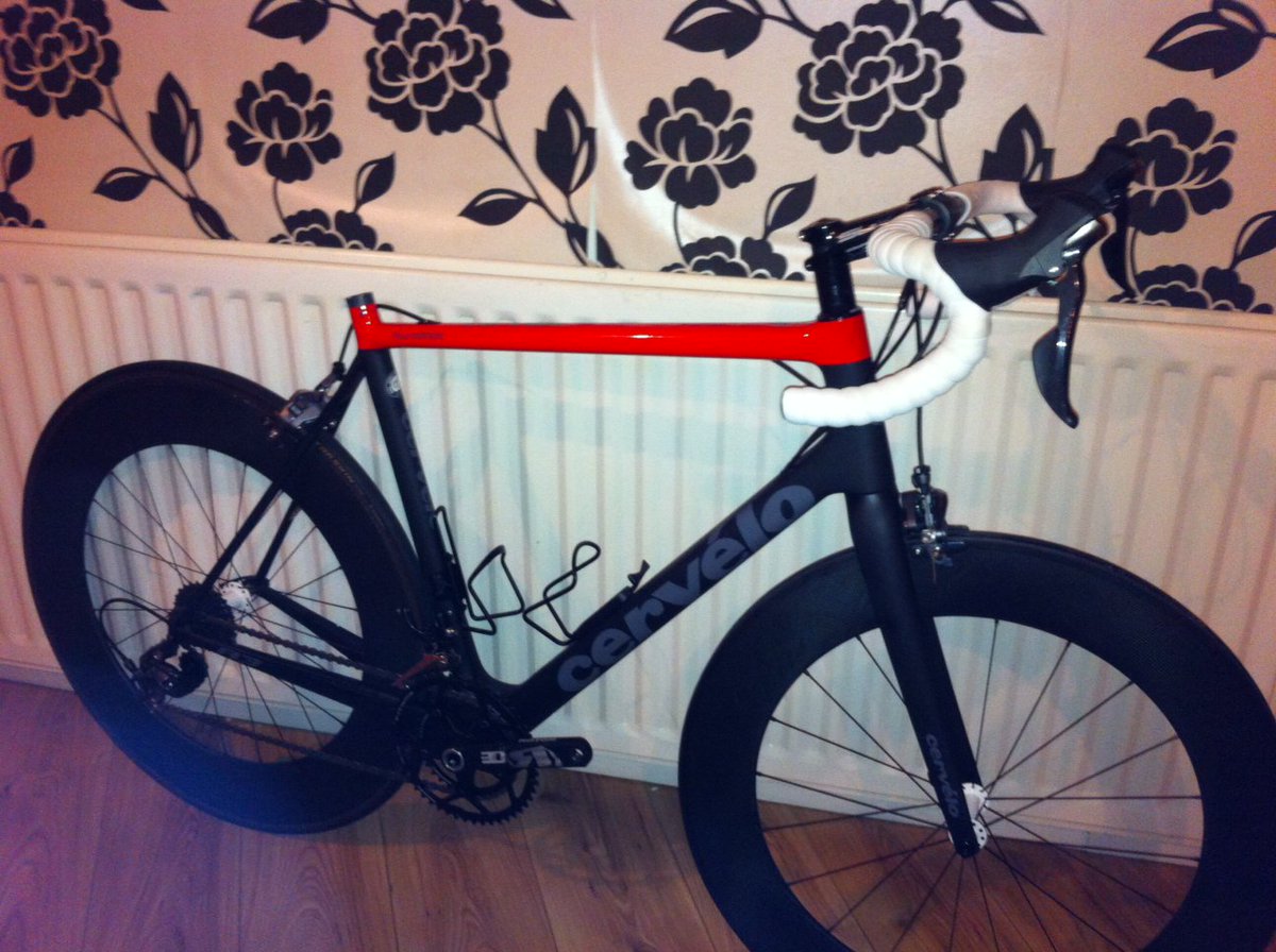 nice respray of a cervelo R3 once white now red