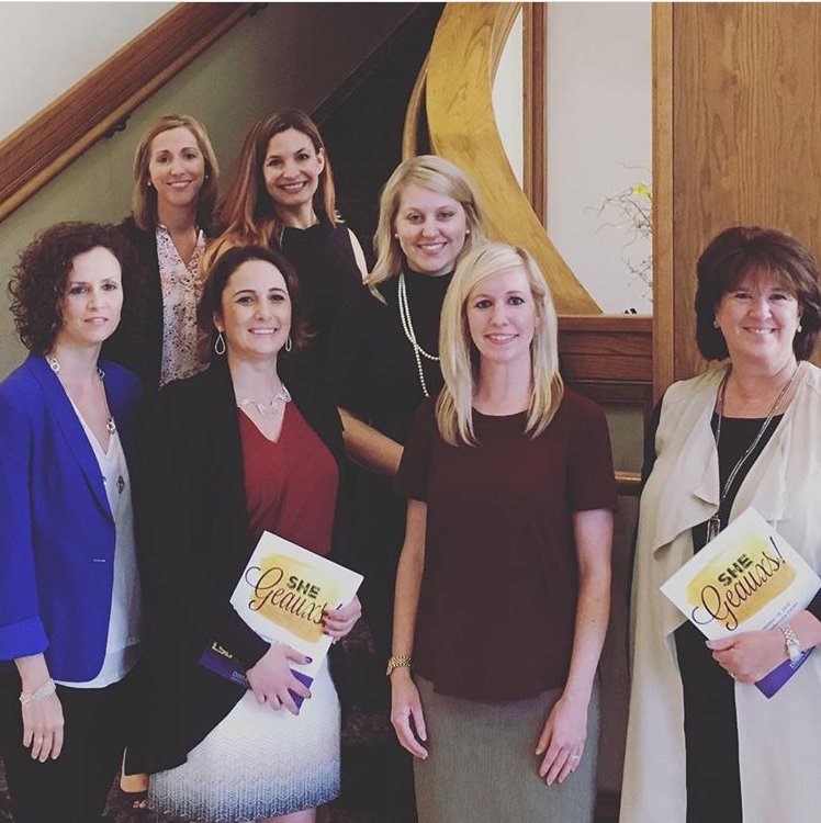 TEDxLSU's tweet photo. Some of our #TEDxLSU organizers & speakers are learning together at @CelebrateBREW's #SheGeauxs2016 Women's Leadership Conference. #BREW2016 https://t.co/QiEZLXJou2