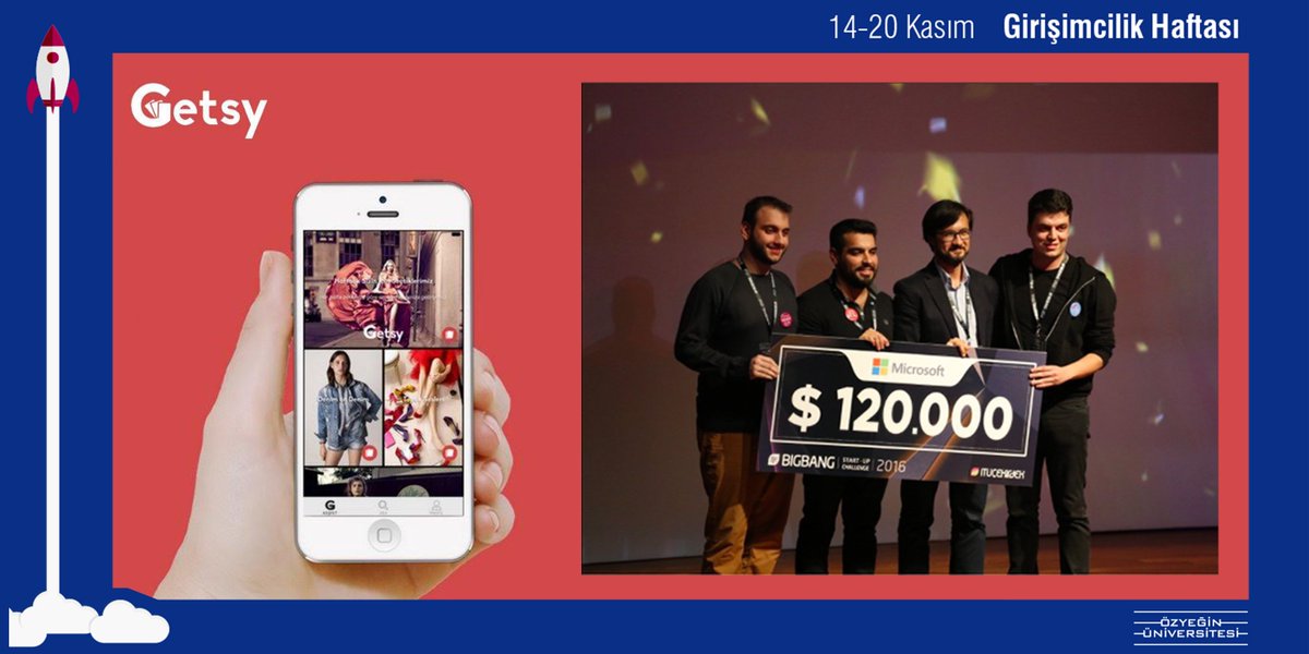 Girişimçi öğrencilerimizin mobil uygulaması <a href="/getsyapp/">Getsy</a> #BigBang2016 finalinde <a href="/MicrosoftTR/">Microsoft Türkiye</a>'den $120.000 değerinde kullanım hakkı kazandı!