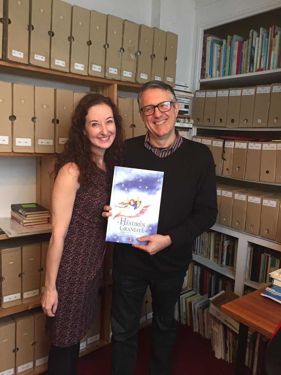 A joyful meeting with Gérard Gautier @institutekurde. Grania's Tears has just been added to the collection! #twitterkurds