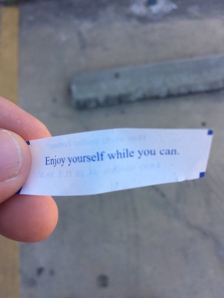 YouPorn's tweet photo. Not sure if fortune cookie is threatening or telling me to masturbate more. https://t.co/K9ZmBboC1l