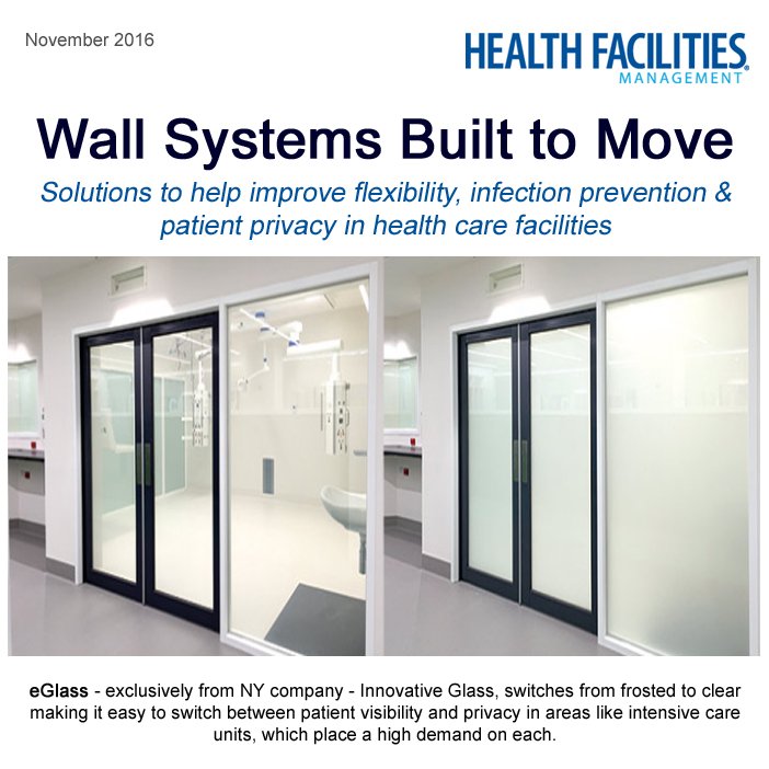 InnovativeGlas's tweet photo. eGlass is the solution to help improve flexibility, infection prevention &amp; patient privacy #hospitaldesign #eGlass https://t.co/81LsBOZigU https://t.co/IxfCSqqcLc