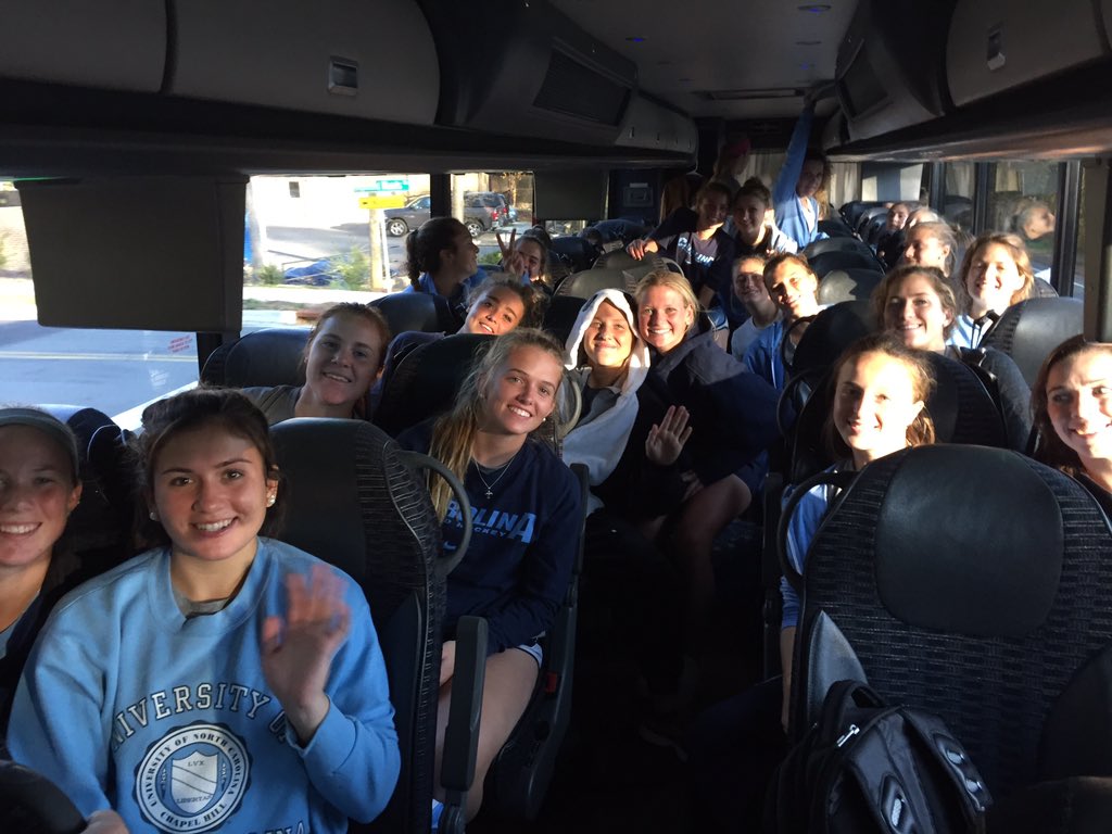 UNCFieldHockey's tweet image. Aaaaand ... we're off! Norfolk, here we come! 🏑🐑 #Final4Bound #GoHeels