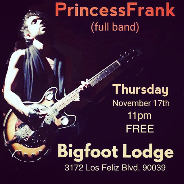 blankcityla's tweet photo. #PrincessFrank live with his full, awesome band Thurs 11/17. Resident DJ @marcsallis spinning vinyl #blankcityla https://t.co/5BnJpoJSVH