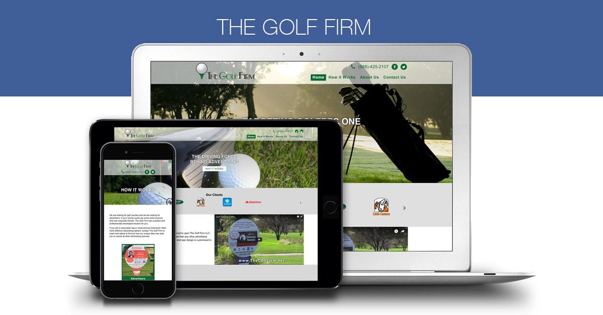 The Golf Firm connects advertisers and golf courses. With a new site we connected the Golf Firm to both clients. snip.ly/7u0sn