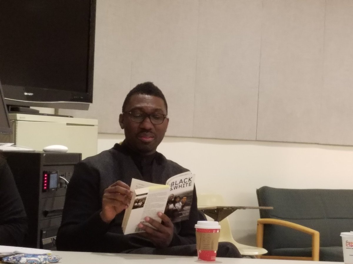 jillmarette99's tweet photo. Had an amazing experience at @TheNewSchool today listening to @kwamekweiarmah speak to drama students. #femininedramaturgy #prisonplays https://t.co/P3Iv4D5Wck