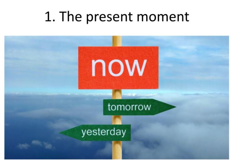 LDatSchool's tweet photo. Being in the present moment means you are not replaying the past or trying to predict the future #mindfulness #LDsWebinar https://t.co/wlPBvauBrl