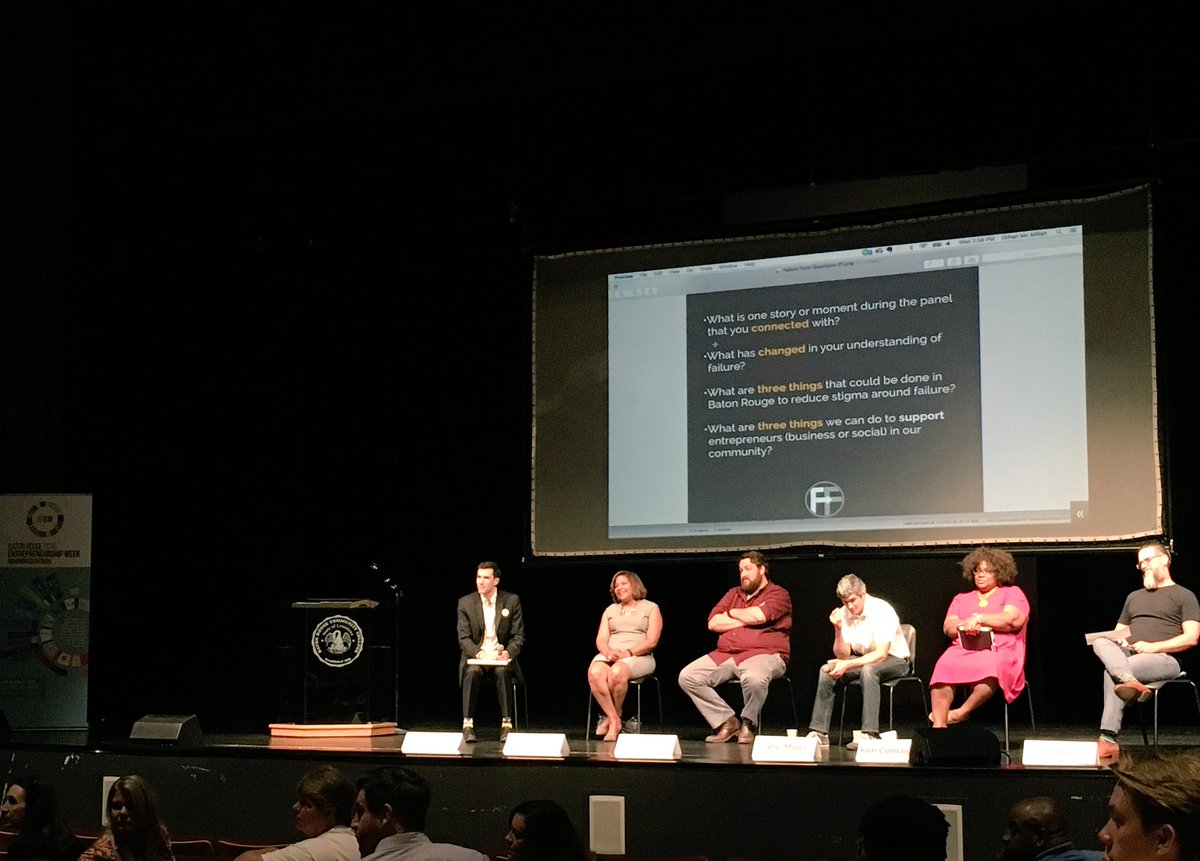 MasonAilstock's tweet photo. FailureFest2016 at @MyBRCC for #BREW2016! Humility is a wonderfully painful teacher...Reflect, share & laugh #BatonRouge @CelebrateBREW https://t.co/NiifIVy1bP