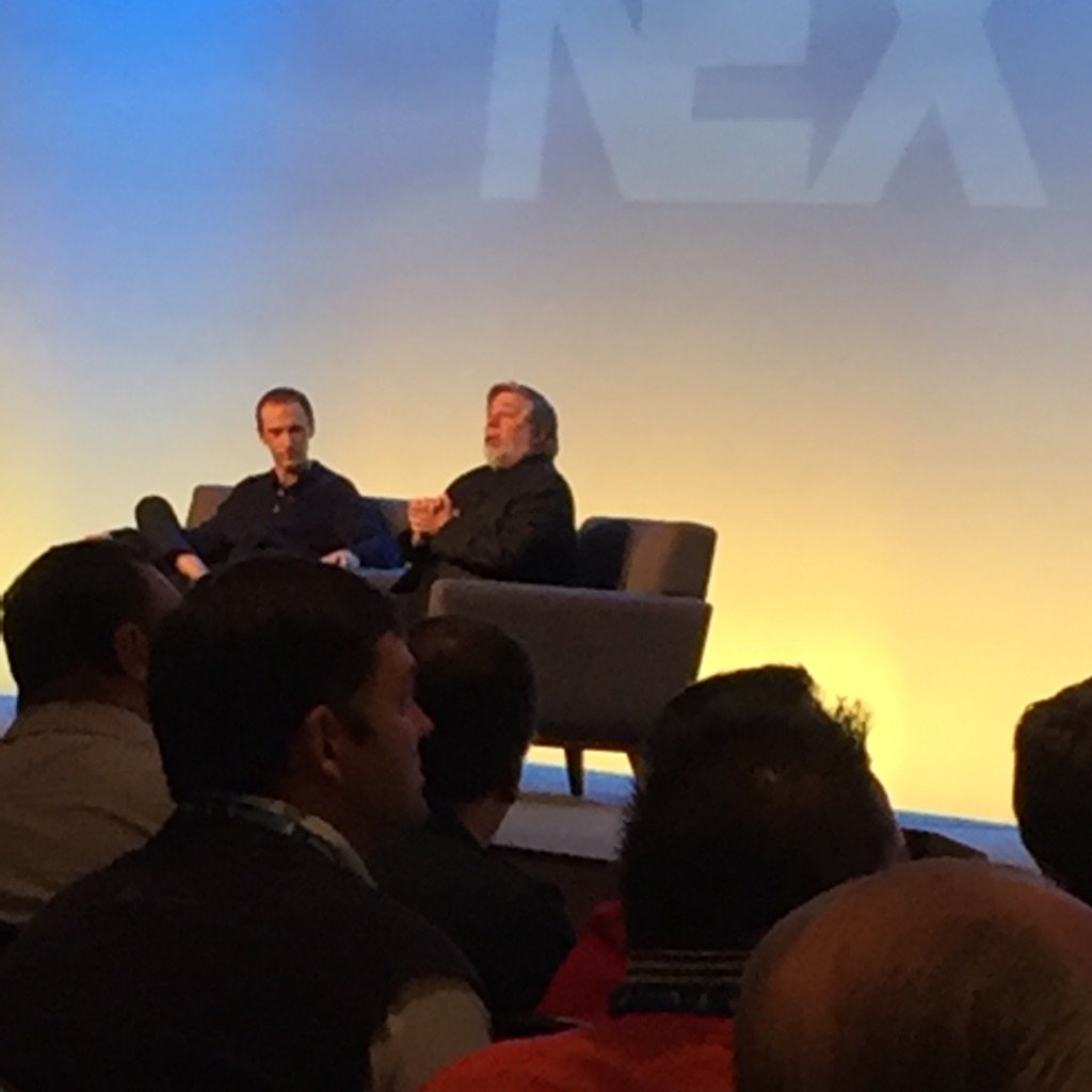 JessalynAbad's tweet photo. This Happening now with Steve Wozniak and Tomas Gorny. #nextcon16 @visioncs https://t.co/wUiKnGFqEa