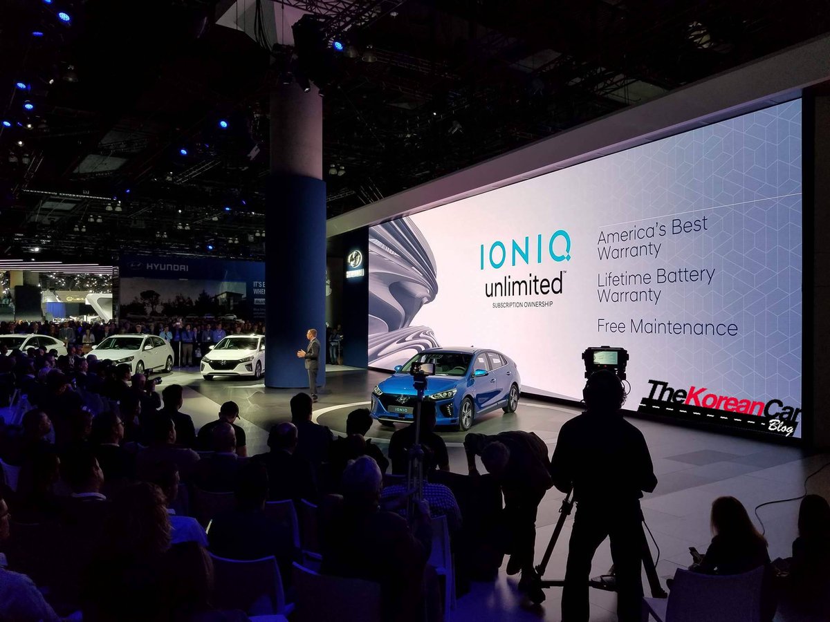 KoreanCarBlog's tweet photo. Hyundai #IONIQunlimited monthly fee for the car, free maintenance, free charging (reimbursed based on miles), unlimited miles #thekcb https://t.co/MUa4r93rz5