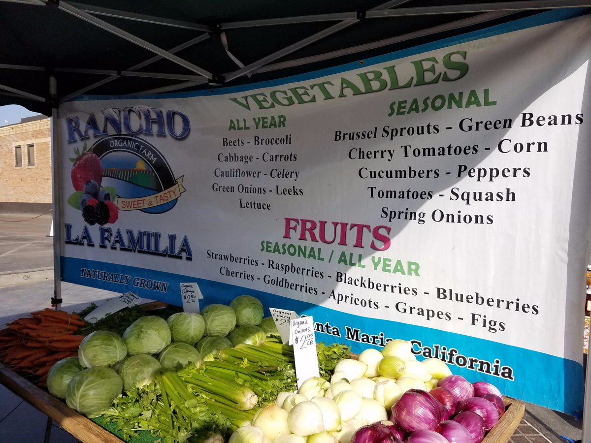 HermosaChamber's tweet photo. Swing by the #HermosaBeach Farmers Market at Pier Plaza until 4 pm today! Check out the new organic farmer – Rancho La Familia! #HBCCVB https://t.co/Z39MGfnPb4