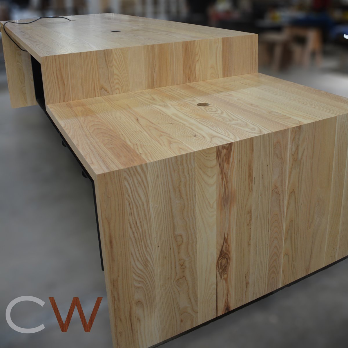 CreativeWoodCW's tweet photo. Form meets function in this cityscape collaborative table--integrating power and storage. #creativewoodcw #interiordesign #designstolife https://t.co/bSKIhykQ3u