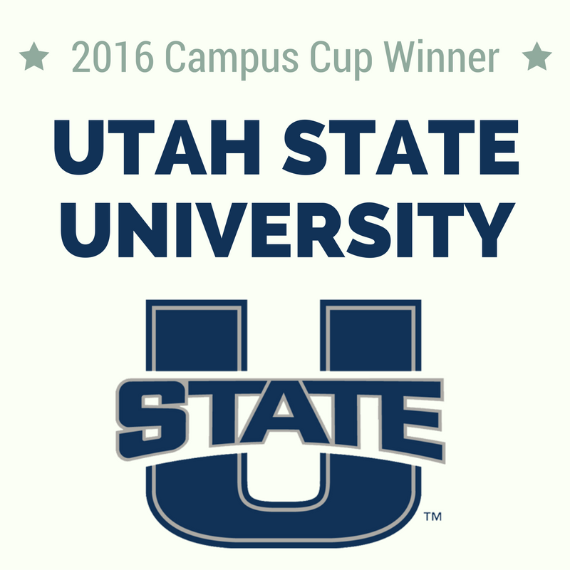 ElectionsUtah's tweet photo. Congratulations @USUAggies on winning 2016's Campus Cup! Schools in Utah helped more than 4,000 students register to vote! @utcampuscompact https://t.co/k3EkxgBm2O