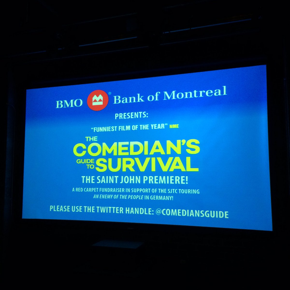 jamesmullinger's tweet photo. This is it! Big night tonight! @comediansguide @sjtheatre @BMOStudio @BMO #thecomediansguidetosurvival #saintjohn https://t.co/57h2037Ogt