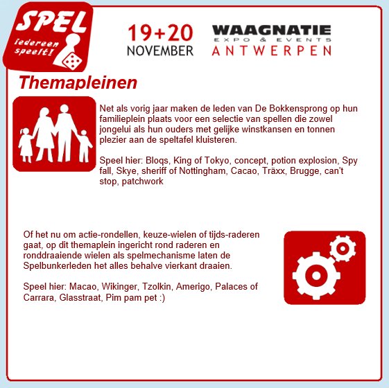 AdriaensenSpel's tweet photo. Nog 4 dagen tot Spel 2016! https://t.co/Liv3FQdLwy