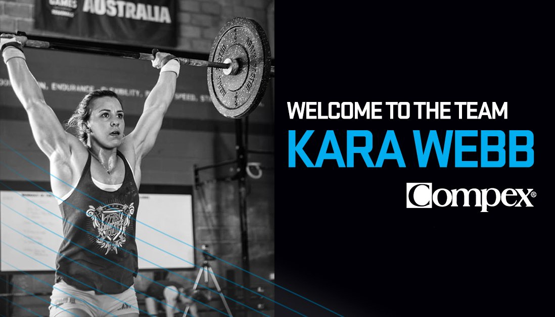 Please join us on welcoming the 5x <a href="/CrossFitGames/">The CrossFit Games</a> Athlete - <a href="/karawebb01/">Kara Webb</a> - to the #Compex Team!